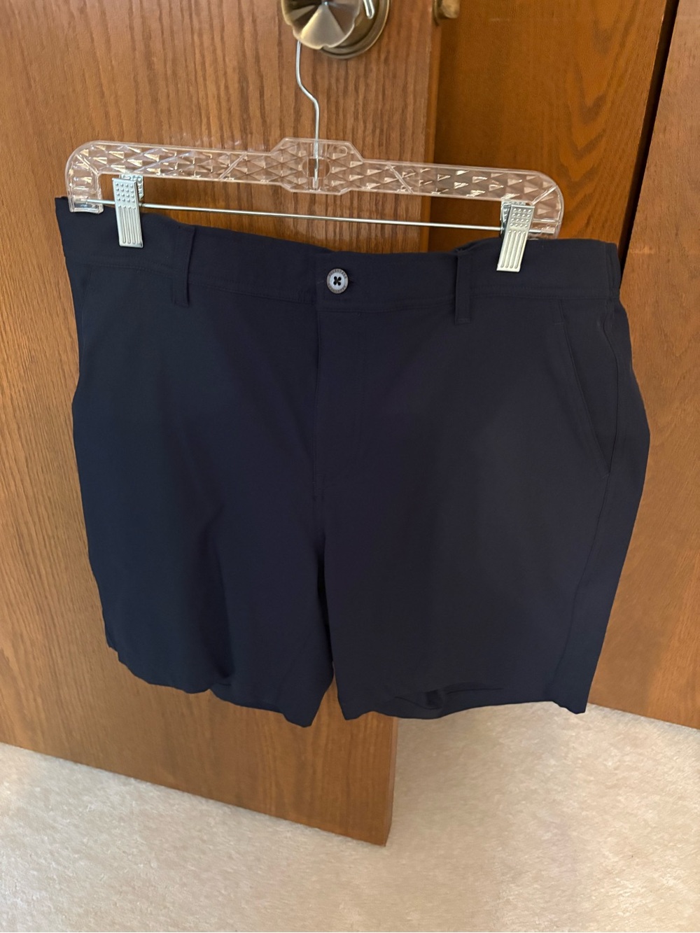 Men’s Dark Navy Blue 32 Degrees COOL Stretch Performance shorts Sz L NEVER WORN!